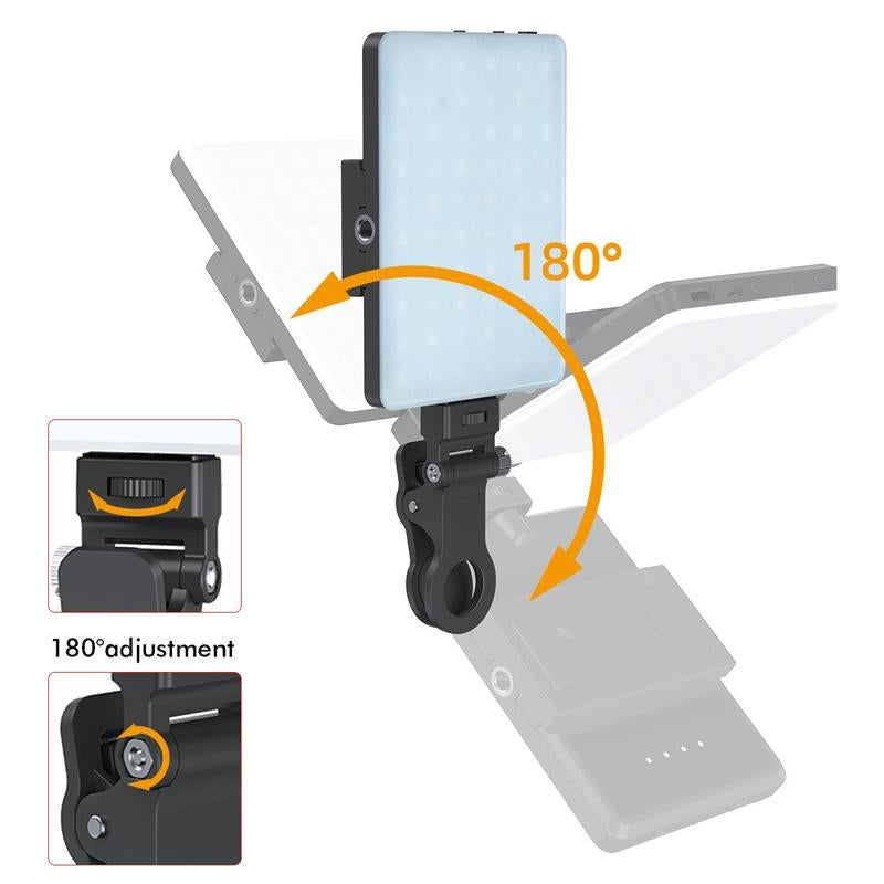 Portable Rechargeable LED Clip-On Selfie Light