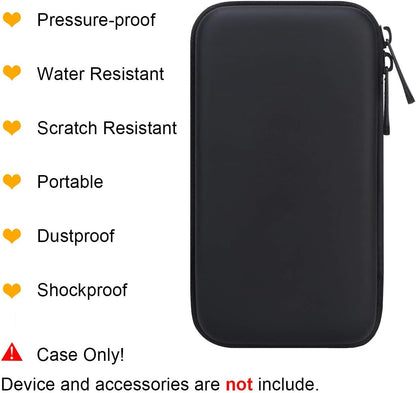 PU Hard Travel Case for Macbook Air Pro Power Adapter Apple Magsafe 2 USB-C Charger - Extra Room for USB C Hub, Type C Hub, USB C Hub Multiport Adapter, Magic Mouse, Charging Cable, Black